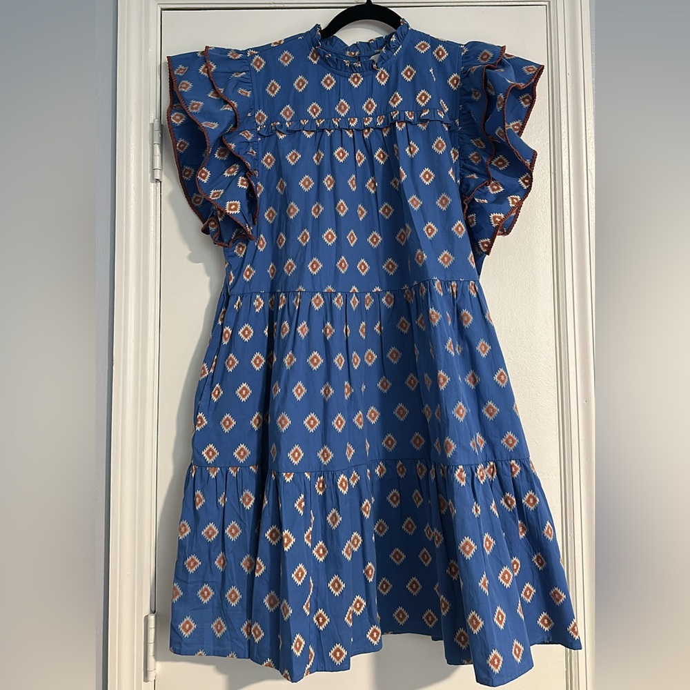 Women’s Blue Patterned Dress